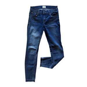 HUDSON 🇬🇧 Krista SS Crop Released Hem Skinny Jeans 👖✨ Sz 25